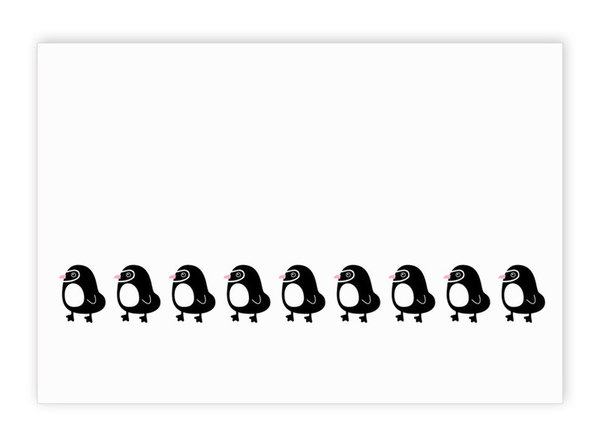 Postkarte "Pinguine"