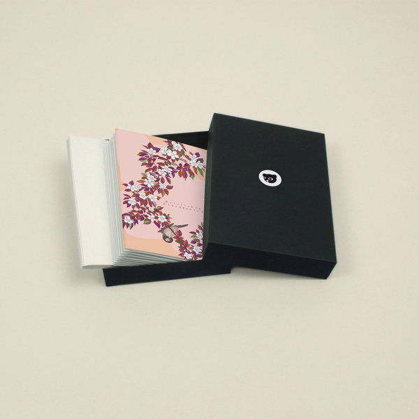 Grußkarten-Set "Blüten" – 9 verschiedene Grußkarten  in schöner Box