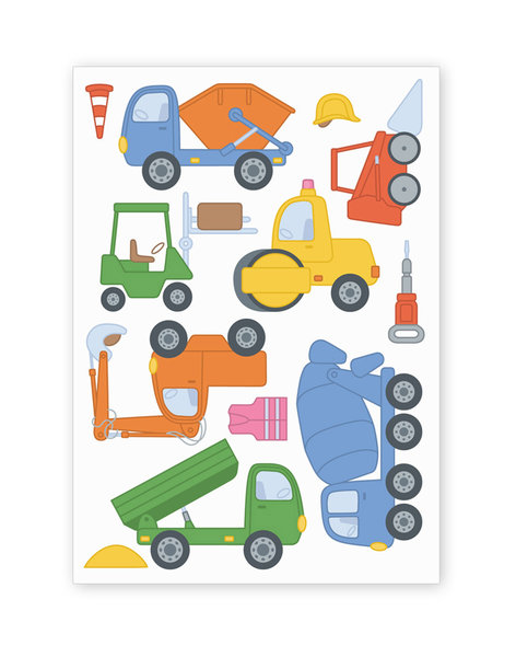 Postkarte "Baustelle" für Kinder