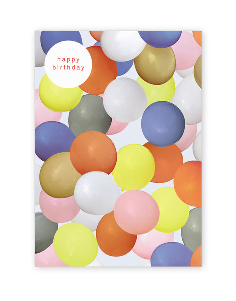 Postkarte "Ballons zum Geburtstag"