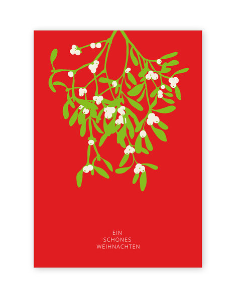 Postkarte "Mistelzweig – Weihnachten"