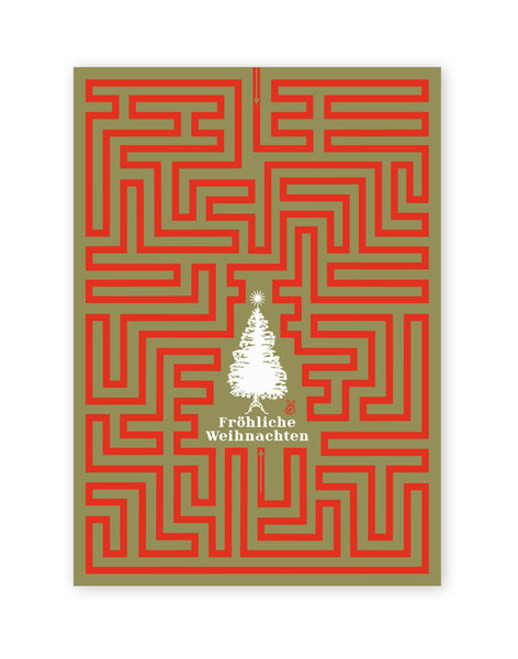 Postkarte "Labyrinth – Weihnachten"