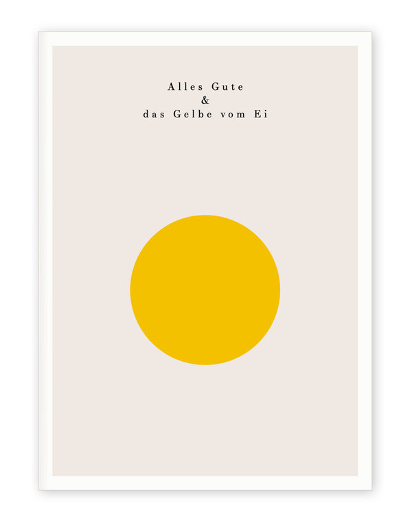 Klappkarte "Das Gelbe vom Ei" mit Briefumschlag