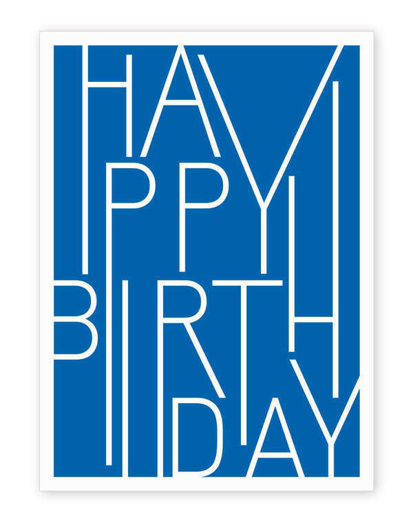 Klappkarte "Happy Birthday" mit Briefumschlag